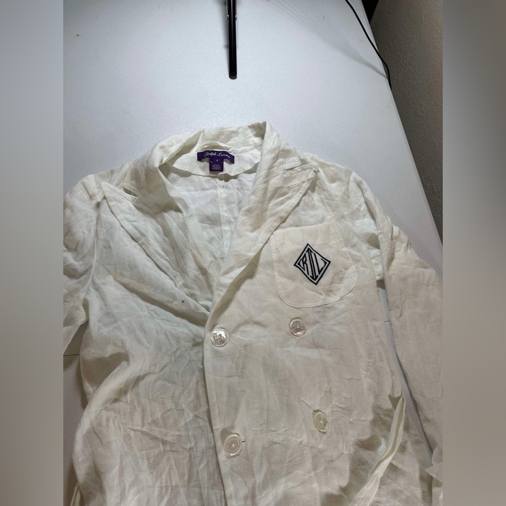Ralph Lauren Purple Label Cream Trench Coat - Picture 9 of 12